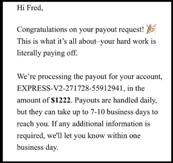Member payout certificate