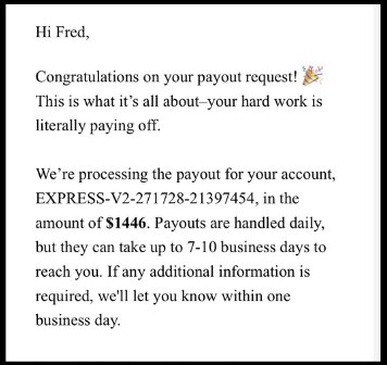 Member payout certificate